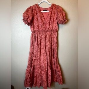 HATCH Emmeline Cotton Floral Pink Dress Size 2 (US M)